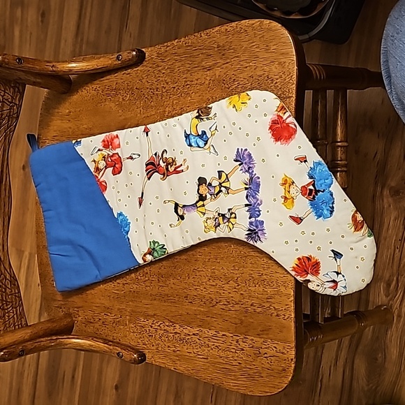 Vintage Handmade Christmas Stocking - Cheerleaders - Picture 1 of 3